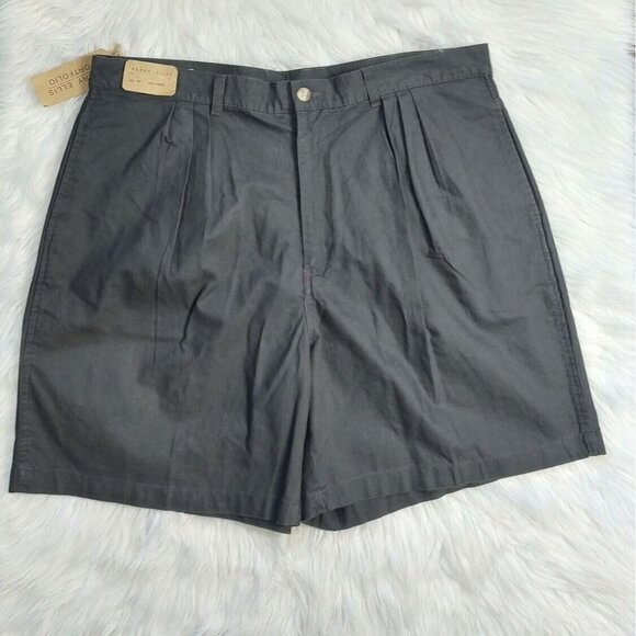 Perry Ellis Other - Perry Ellis Portofino Shorts Bermudas Twill Pleated Gray Cotton NEW